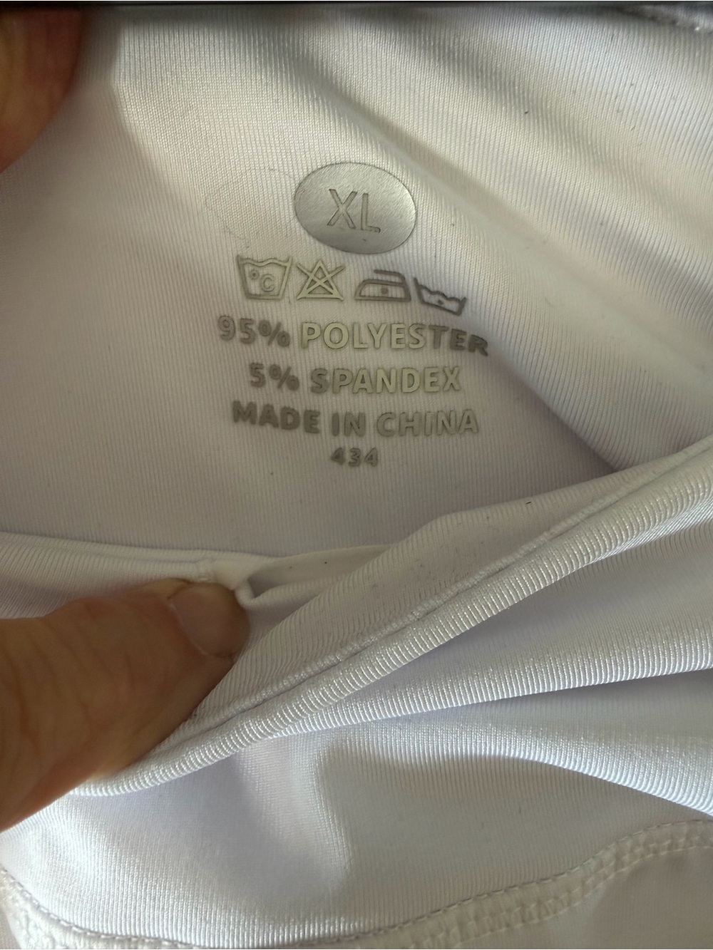 White Athletic Skirt with built in  shorts - Picture 4 of 5